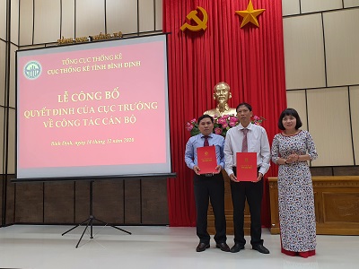 Cục Thống kê Bình Định tổ chức lễ Công bố Quyết định của Cục trưởng về công tác cán bộ