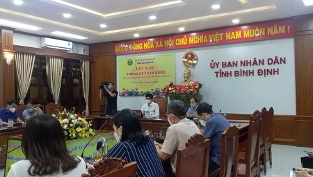 Cục Thống kê tỉnh Bình Định tham dự trực tuyến Hội nghị Thống kê toàn quốc