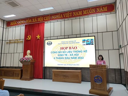 Cục Thống kê tỉnh Bình Định họp báo công bố số liệu thống kê kinh tế - xã hội 6 tháng đầu năm 2022